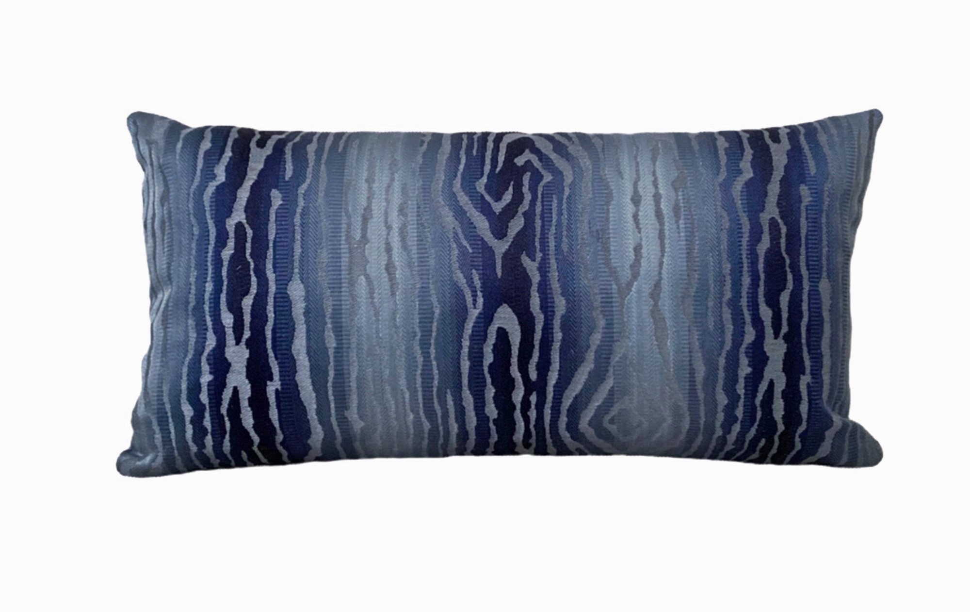 Thibaut Traduzione Pillow Cover Two-sided Navy Moire Pillow - Etsy