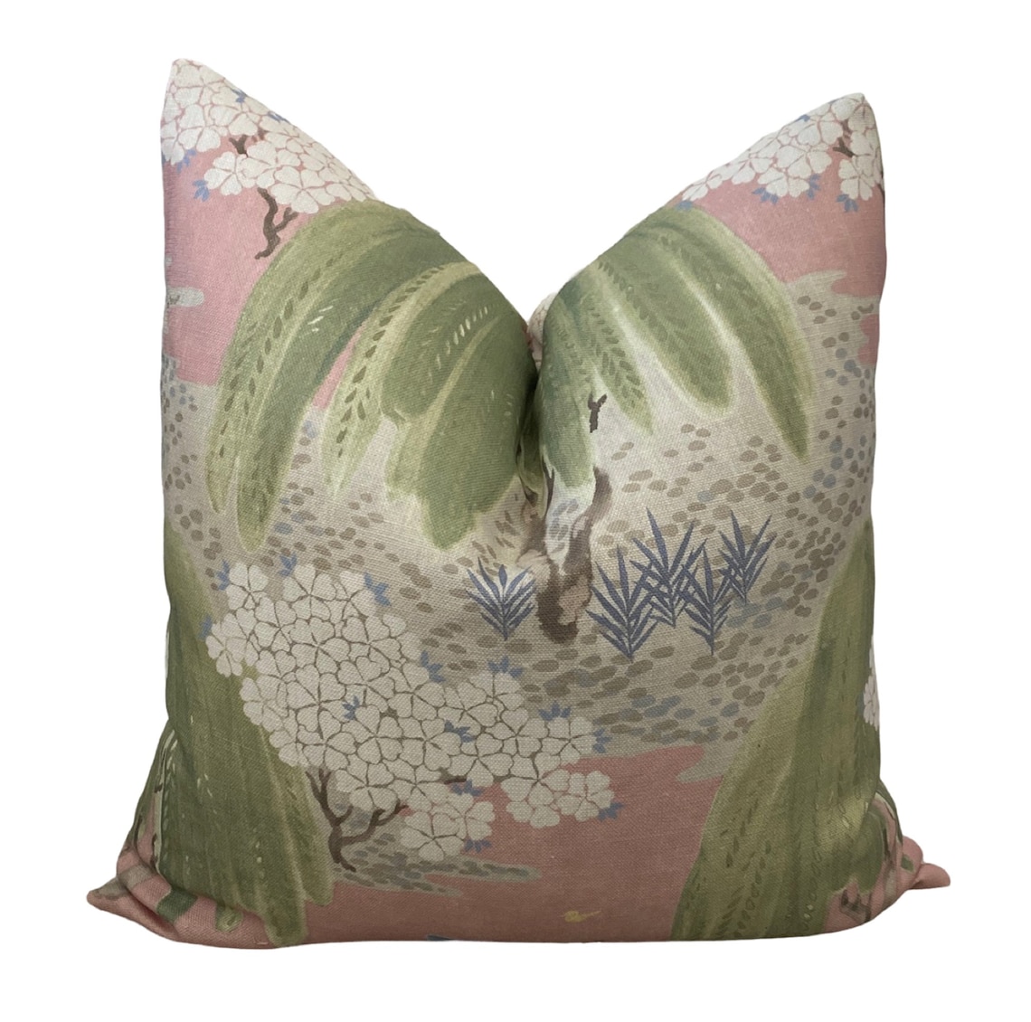 Anna French Blush Willow Tree Pillow Cover Twosided Pink Etsy