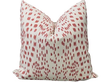 Berry Abstract Animal Print Cover, TWO SIDED Pink White Pillow Cover, Les Touches