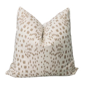 Sand Abstract Animal Print Cover, TWO SIDED Beige Pillow Cover
