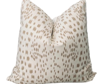 Sand Abstract Animal Print Cover, TWO SIDED Beige Pillow Cover, Les Touches