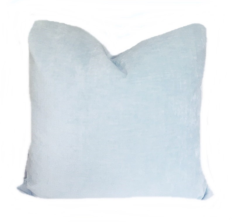 Dreamy Blue Ice Linen Velvet Pillow Cover in Color Ice Light Etsy