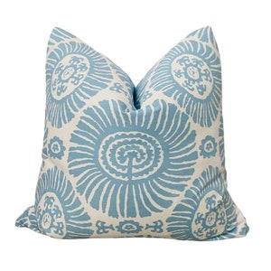 Spa Blue Solis Pillow Cover // Thibaut Pillow Cover, Sun Pillow Cover