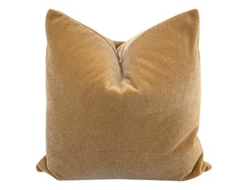 Golden Camel Mohair Pillow Cover, Lumbar Pillow Cover, Genuine Mohair