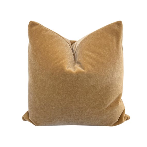 Goldener Kamel Mohair Kissenbezug, Lendenkissenbezug, echtes Mohair