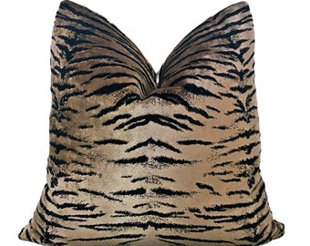 Funda de almohada de tigre de terciopelo Animalia /Cubierta de almohada de tigre de terciopelo de terciopelo/ Funda de almohada de tigre de terciopelo italiano