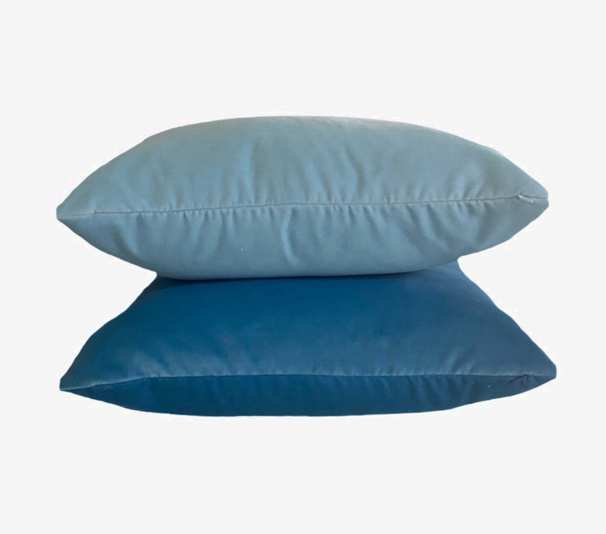 Sky Blue Cotton Velvet Pillow Cover Baby Blue Velvet Pillow Etsy