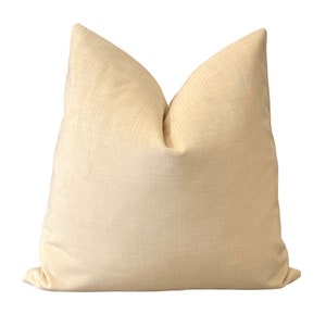 French Vanilla Cotton Velvet Pillow Cover, Vanilla Strie Velvet Pillow Cover, Cream Velvet Pillow