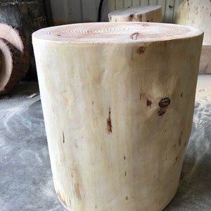 Wooden log stool, side table, pub stool, available natural or oiled finished, made to order image 1