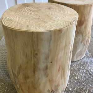 Wooden log stool, side table, pub stool, available natural or oiled finished, made to order image 5
