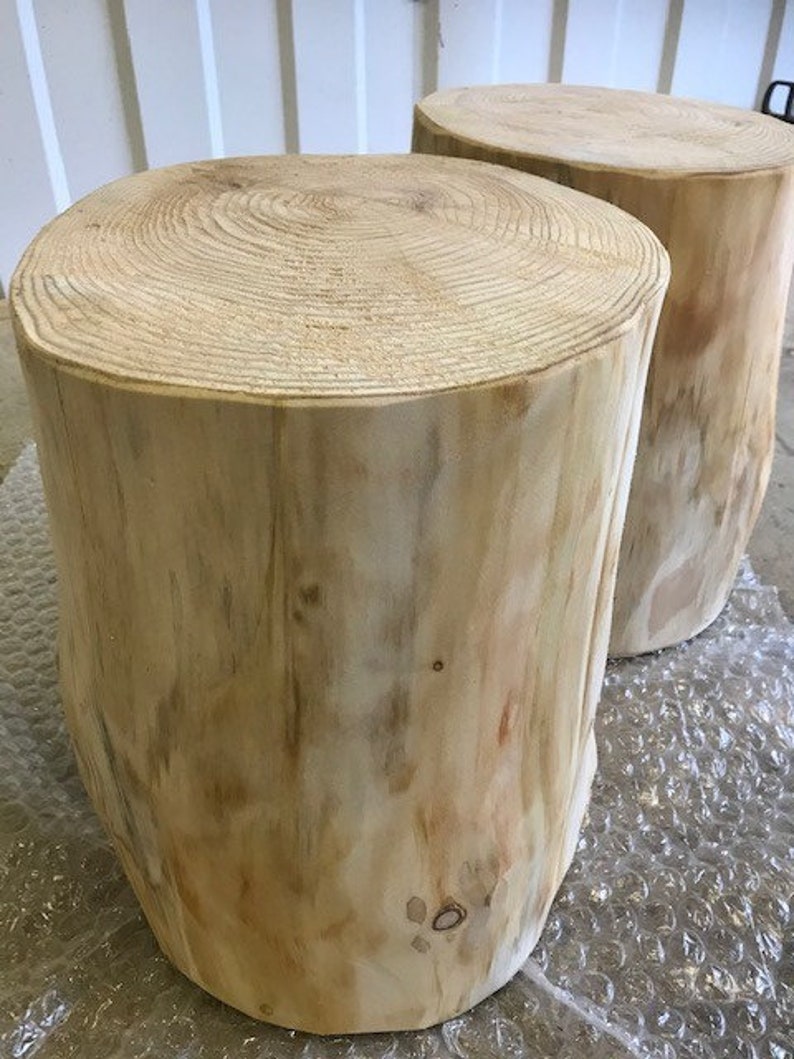 Wooden log stool, side table, pub stool, available natural or oiled finished, made to order image 5
