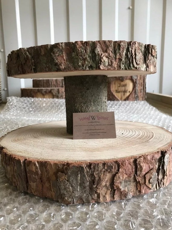 Tree stump cake clearance stand