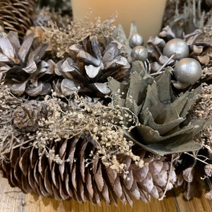 Christmas Table Centrepiece Decoration Silver & Grey - Etsy UK