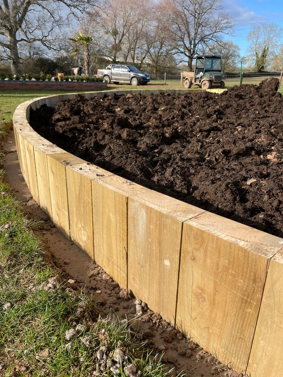 Timber garden edging deals