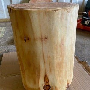 Wooden log stool, side table, pub stool, available natural or oiled finished, made to order image 4