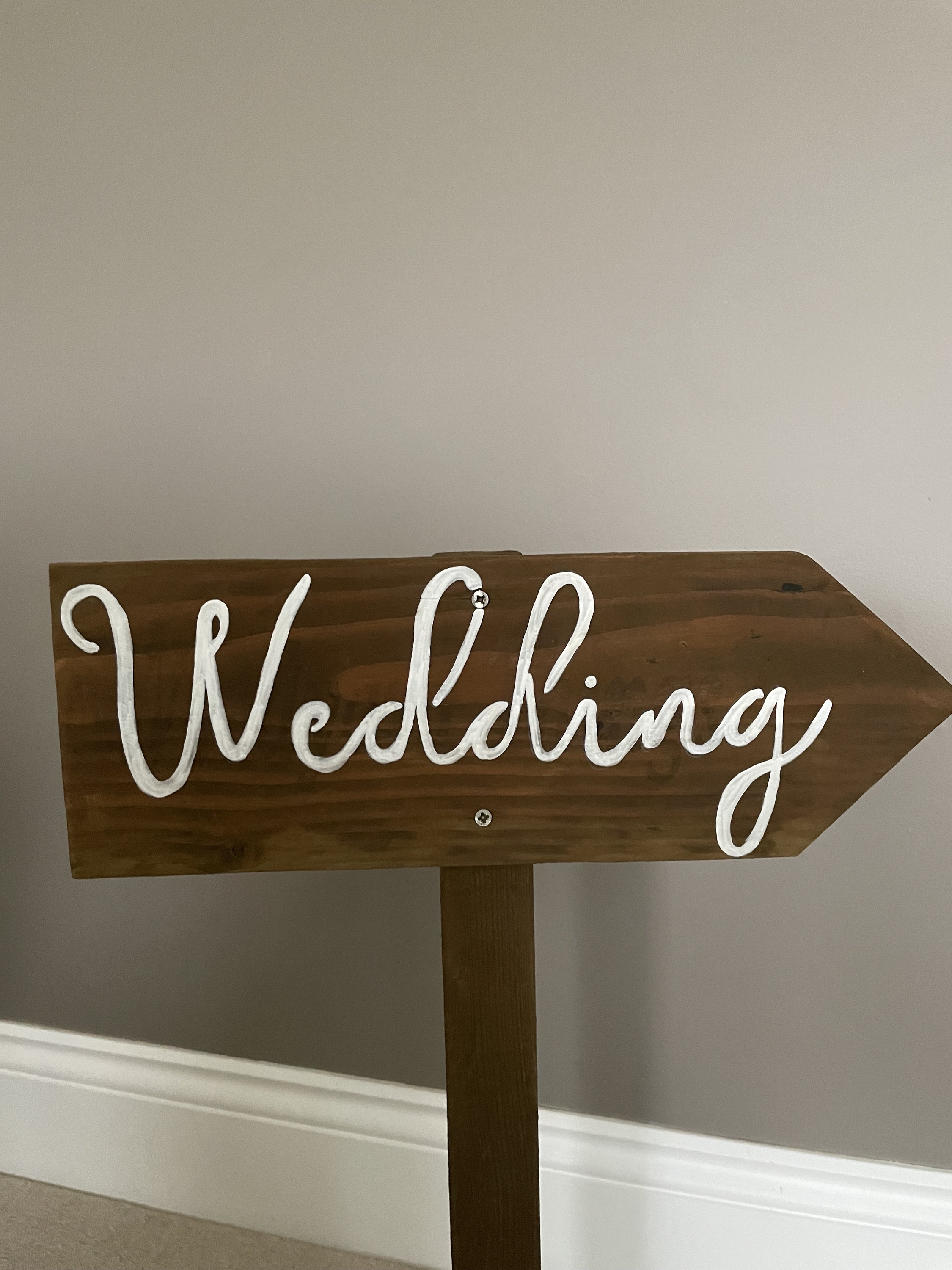 Personalised Rustic Wood Wedding Sign Post, Freestanding Venue Decor ...