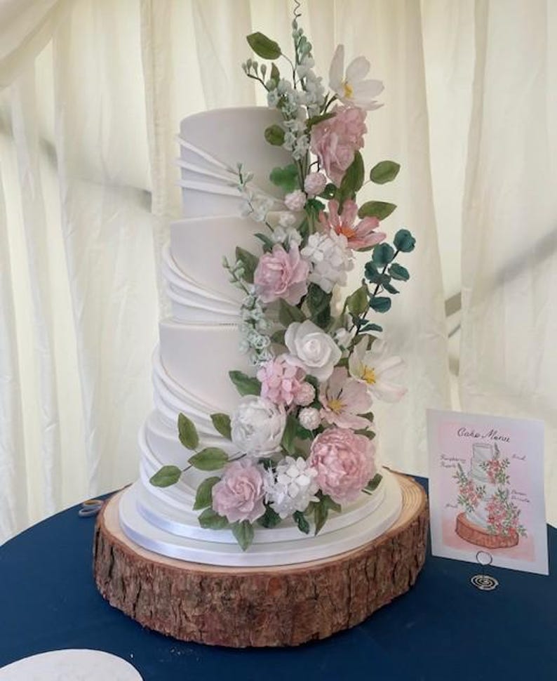 Sustainable wooden log cake stand, rustic or sanded wedding cake celebration log stands. REAL WOOD! Display purpose cake stands image 11