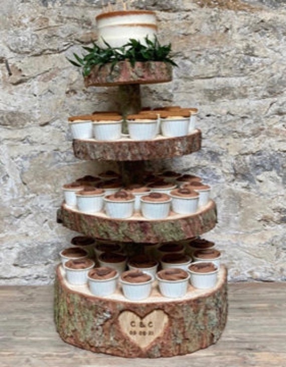 Rustic log cake online stand