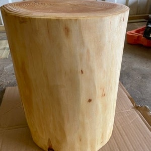 Wooden log stool, side table, pub stool, available natural or oiled finished, made to order image 2