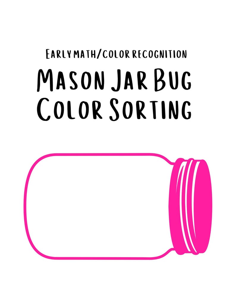 Bug Color Sorting Preschool, Toddler, Color Recognition Activity, Bugs, Sorting ...