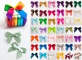 6 x 5cm Satin Self Adhesive Bows Pre Tied - 43 Colours inc. Rainbow - 16mm Ribbon