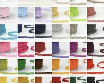 Gimp Braid Scroll Trim: La Stephanoise, 6mm/15mm, 38 Colors