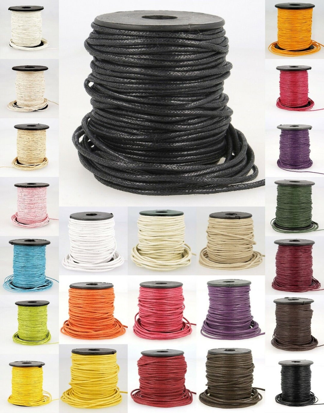 Faux Leather Cord Thong 1mm 2mm Waxed Cotton Stephanoise Jewellery ...