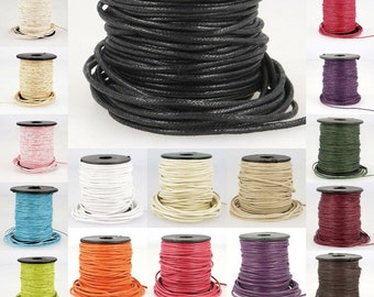 Faux Leather Cord Thong 1mm 2mm Waxed Cotton Stephanoise Jewellery Making