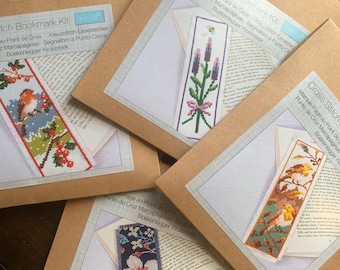 Counted Cross Stitch Kit: Bookmark Beginner Friendly Embroidery Design (12x12.5cm)