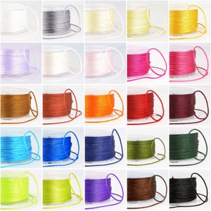 Cordon en nylon queue de rat Fil de satin soyeux 2 mm Macramé Bracelets d'amitié Kumihimo