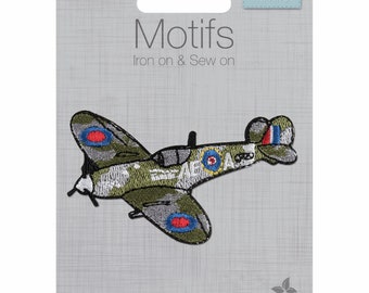 Fighter Plane, Motif Iron Sew On Embroidered Patch Applique Trimits CFM2/046