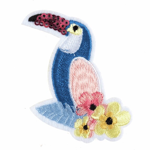 Toucan Motif Iron or Sew on Patch Applique Craft Factory Etsy