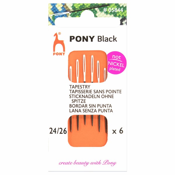 Pony Black Nickel Free White Eye Hand Sewing Needles - Full Range