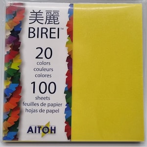 Japanese Origami- Aitoh 20 Colours 100 Sheets- 15cm x 15cm