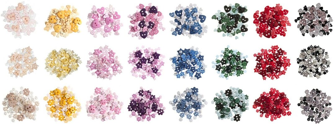 200PCS Mixed Mini Resin Buttons – Assorted Shapes & Colors For Crafts, Sewing, Doll Clothes - View #4