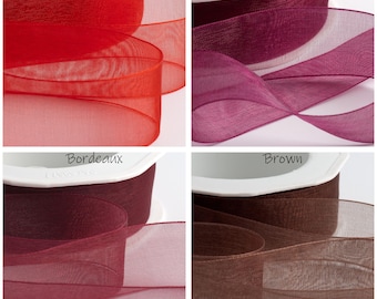 3 Pezzi Nastri In Organza, Nastro Di Raso In Organza,per - Foto 2