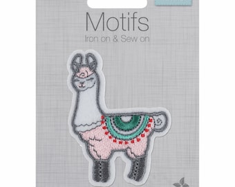 Llama, Motif Iron Sew On Embroidered Patch Applique Trimits CFM2\057A