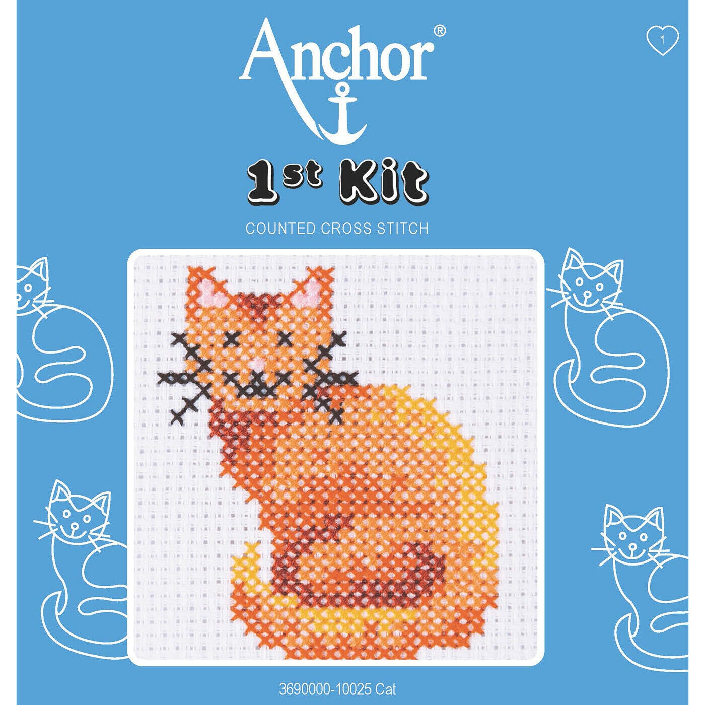 Kid Stitch' Cross Stitch Kit ~ Cat EASY FOR KIDS & BEGINNERS #021-1949