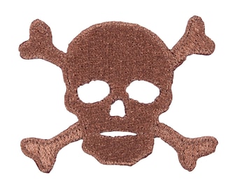 Skull & Crossbones Motif Iron or Sew On Applique Patch Craft Factory CFM2/058