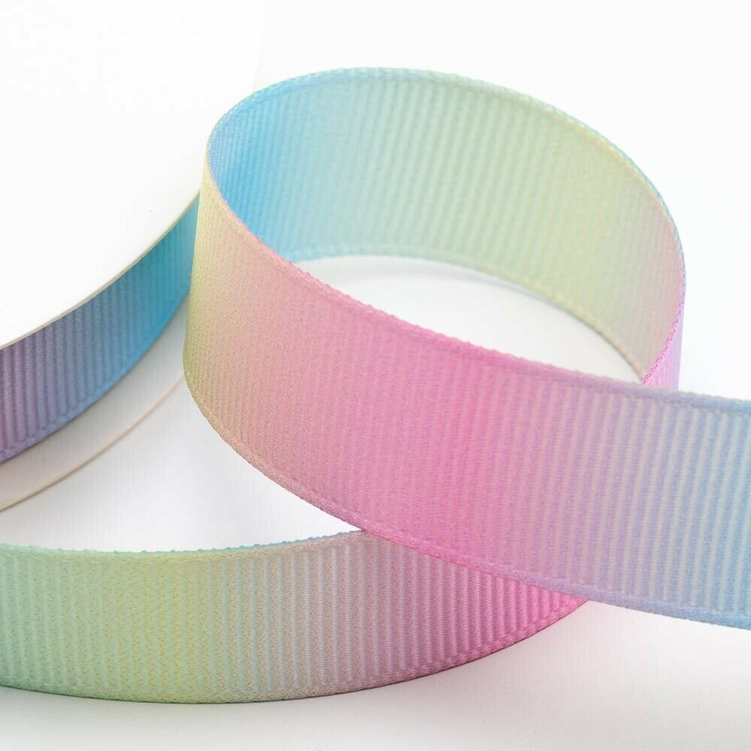 Pastel Rainbow Ribbon Double Sided Grosgrain 6mm 38mm - Etsy