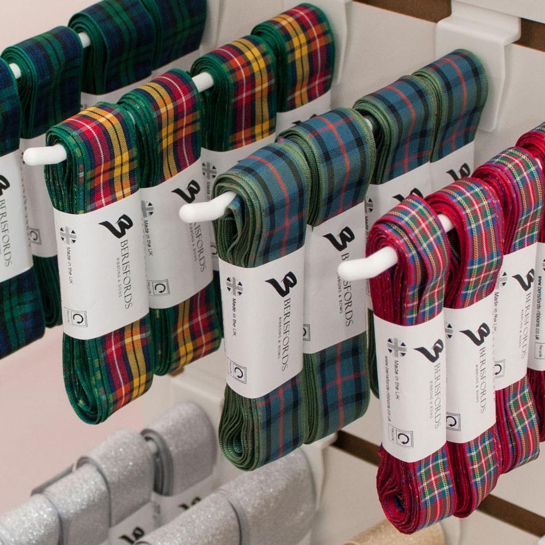 Tartan Ribbon Berisfords 5m X 16mm 25mm Scotland Stewart Buchanan ...
