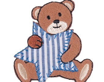 Teddy & Star Motif Iron Sew On Embroidered Patch Applique Trimits CFM2/041