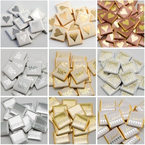 Wedding Chocolate Favours - Neapolitan Squares - Anniversary Party Engagement