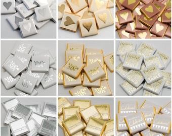 Wedding Chocolate Favours - Neapolitan Squares - Anniversary Party Engagement