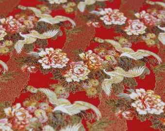 Japanese Yusenshi - Origami Paper Washi/Chiyogami - Red Gold Cranes