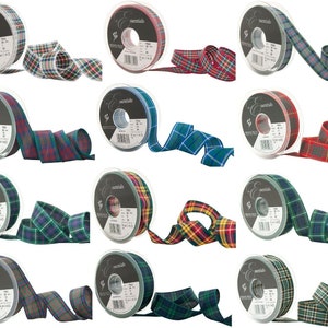 Bersfords Tartan Ribbon - Clan Approved Tartan - 1m Cut Lengths