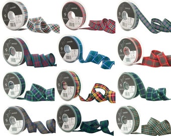Bersfords Tartan Ribbon - Clan Approved Tartan - 1m Cut Lengths