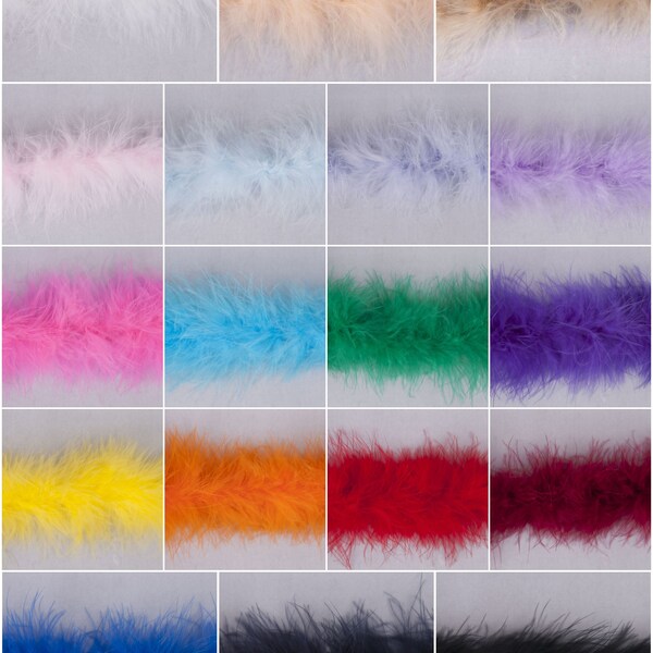 Marabou Feather Trim Fluffy Swansdown 40mm Width Craft Sewing Millinery