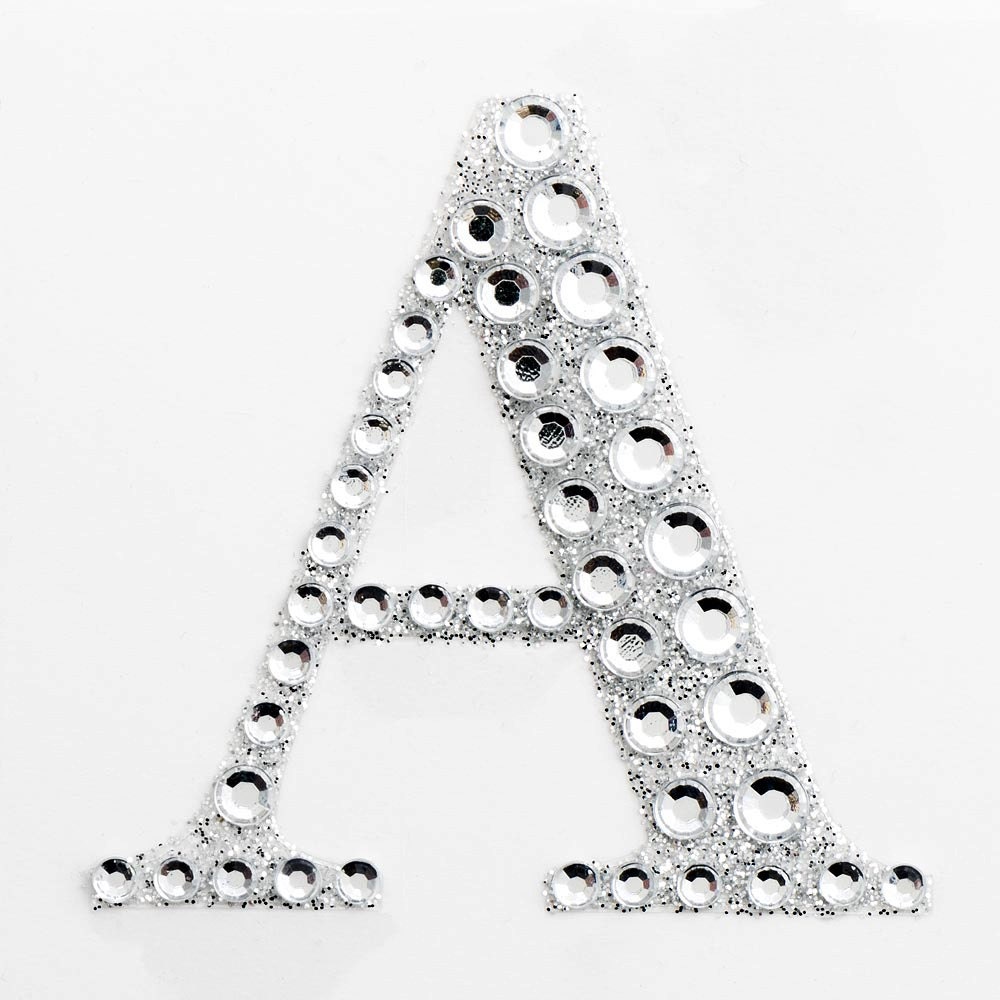 Silvery Rhinestone Letter Stickers Glitter Self adhesive - Temu