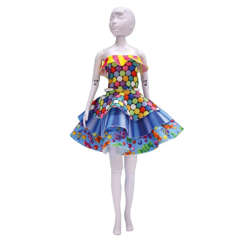 Maggy Candy Dress Your Doll Ready To Sew Outfit Vervaco Making Couture Sweet Layered Dress Design Pattern